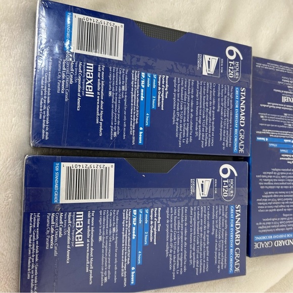 Maxell Video Cassette VHS T-120 6HRS Tapes NWT 3PC Bundle - Picture 12 of 13